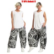 Lagenlook Hosen schwarz-weiß große Größen AKH Fashion Mode