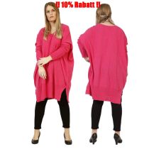 Lagenlook Pullover Strickkleider pink AKH Fashion Mode