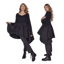 Lagenlook schwarze Shirts große Größen Chalona Damen Mode