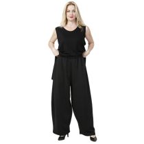 schwarze Lagenlook Damen-Hosen elegant AKH Fashion