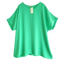 Lagenlook grüne Shirts mit Kette Viskose Damen Mode