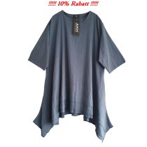 AKH Fashion Lagenlook Tunika-Shirts Baumwolle große Größen