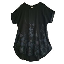 Lagenlook schwarze Tunika Shirts Viskose New Collection