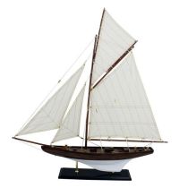 **Tolle Yacht, Segelschiff, Schiffsmodel, Segelyacht Holz 73 cm