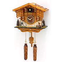 Original Schwarzwald- Kuckucksuhr Heidihaus mit Kuckuck und 12 Melodien- Cuckoo Clocks