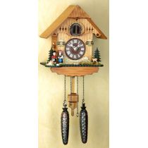 Orig. Schwarzwald-Kuckucksuhr-Schwarzwaldhaus Pärchen -Cuckoo Clock-handmade Germany Black Forest (