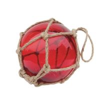 Rote Fischerkugel im Netz 7,5 cm