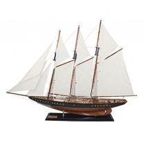Großes Segelschiff, Schiffsmodell, Segelyacht - Holz und Stoffsegel 121 cm