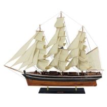 Großes Segelschiff, Schiffsmodell Segler Holz 107 cm