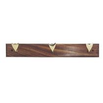 Maritimer Wandhaken- Schlüsselhaken- aus Holz und Messing- Flosse
