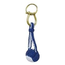 Schlüsselanhänger-Zierknoten,Wurfknoten/Schäkel/Schlüsselring-Baumwoll-blauweiß