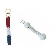 2er Set- Bändsel/Schlüsselanhänger aus Baumwolle geflochten L 13 cm