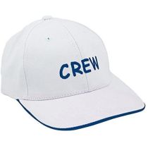 Crew- BASECUP Cap Schirmmütze Baumwolle Bestickt- weiß