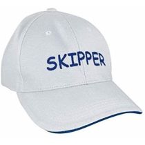 Skipper BASECUP Cap Schirmmütze Baumwolle Bestickt- weiß/blau