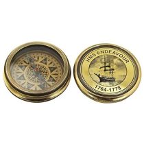 Dekorativer Kompass mit Deckel- Schiff, Segler- im Antikdesign- kein polieren