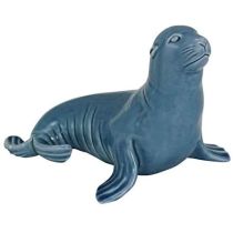 Seehund- glasiert- Maritime Deko- Figur Robbe 24 cm