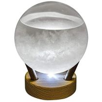 Sturmglas/Barometer/Wetterglas auf Holz- LED Licht