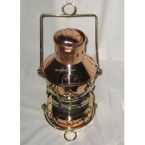 **Massive Ankerlampe Petroleum- Schiffslampe - Schiffsleuchte - Kupfer/Messing H 24 cm