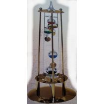 **Galileo Thermometer mit Metallgehäuse- vergoldet - Made Germany