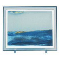 maritimes Bild mit Sand und Wasser aus Glas- 30 cm