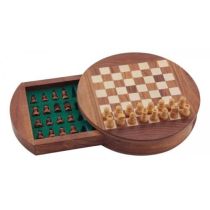 Schachspiel, magnetisch im Holzkasten