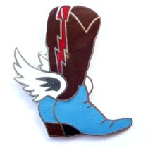 Pin Cowboystiefel geflügelt