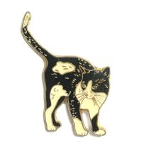 Pin Katze schwarz-weiß