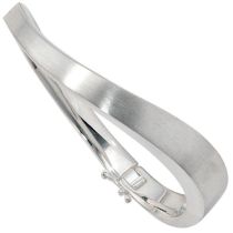 Armreif Armband 925 Sterling Silber mattiert Klappverschluss