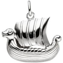 Anhänger Wikingerboot 925 Sterling Silber Silber Anhänger Wikinger