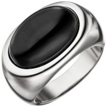 Damen Ring 925 Sterling Silber 1 Onyx schwarz Onyxring