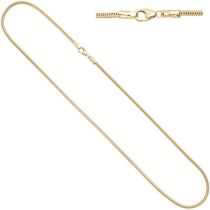 Schlangenkette aus 333 Gelbgold 1,9 mm 42 cm Gold kette Halskette