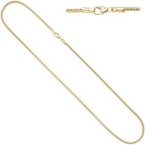 Schlangenkette aus 585 Gelbgold 2,4 mm 45 cm Gold Kette Halskette