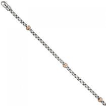 Armband 585 Weißgold Rotgold bicolor 39 Diamanten Brillanten 19 cm