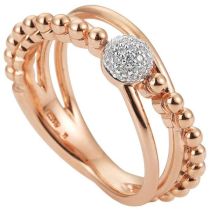 Damen Ring 585 Gold Rotgold Ros©gold 31 Diamanten