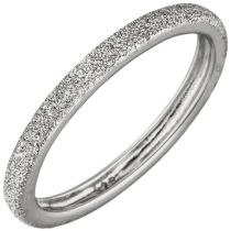 Damen Ring schmal 925 Sterling Silber mit Struktur