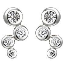 Ohrstecker 925 Sterling Silber mit 8 Zirkonia Ohrringe Silberohrringe