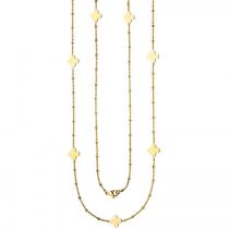 Halskette Edelstahl gold-farben beschichtet 90 cm