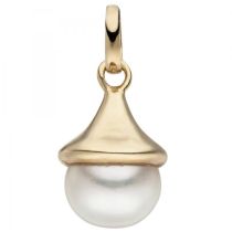 Anhänger 925 Silber gold vergoldet 1 Süßwasser Perle Perlenanhänger
