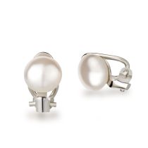 Perlen Ohrclips klein 925 Silber mit 7mm weißen Süßwasser Zuchtperlen