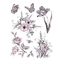 Silikon Stempel von Viva Decor Flowers and Butterflies
