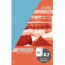 S-line A6 Karte, passendes Kuvert und Briefbogen je 5 Stück - enzian
