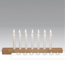 Brennholz - Kerzenhalter aus Holz für Stabkerzen und Teelichter