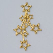 Wachsdekor, Sternenfeuerwerk, 50 x 90 mm, 1 Stk., gold glitter