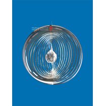 Spirale 12740 Edelstahl Ringe mit Kristallkugel 120 mm Hochglanz poliert Windspiel