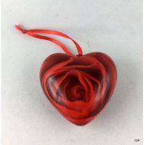 Herz mit Rosenmuster und Aufhänger Geschenkidee Dekoration
