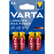 Mignon-Batterie VARTA "Longlife Max Power" Alkaline, Typ AA, LR06, 1,5V, 4-Pack