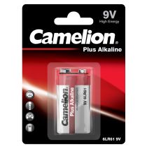 Block-Batterie CAMELION Plus Alkaline 9V, Typ 6F22, 1er Blister