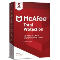 McAfee Total Protection 5 Device 2022 (5 Geräte I 1 Jahr) (Code in a Box) (PC+MAC)