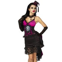 Vampirkostüm schwarz/pink Größe XL