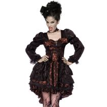 Premium-Vampir-Kostüm braun/schwarz Größe L